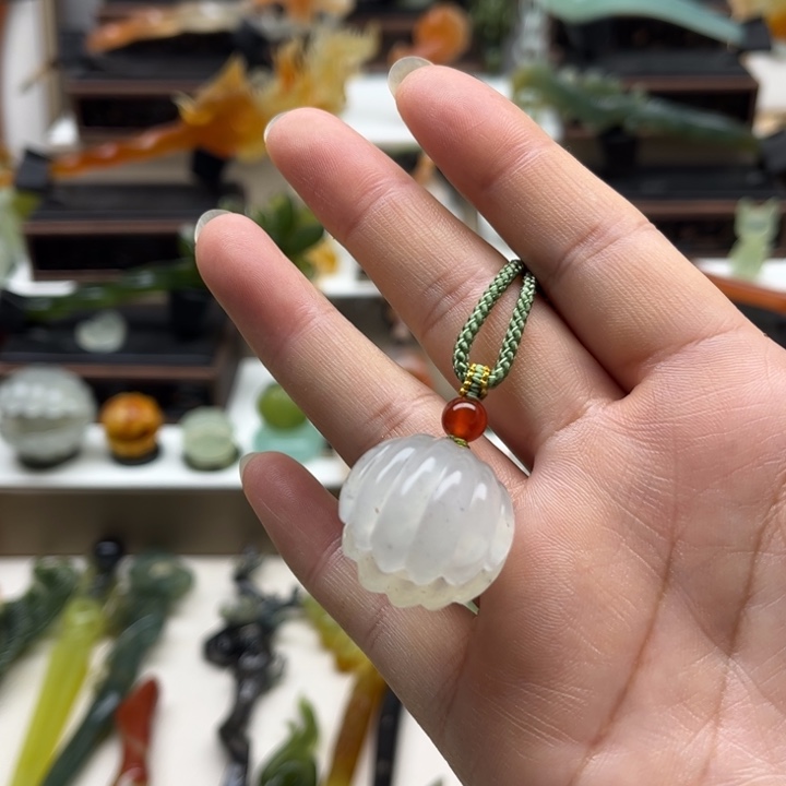 蛇纹石玉未镶嵌岫玉发簪