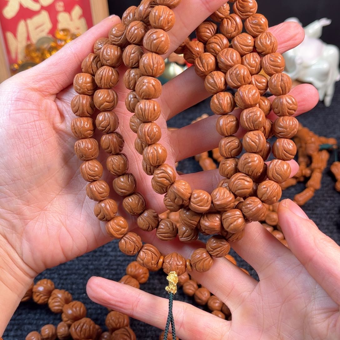 文玩核桃手串C5桃核脖挂108