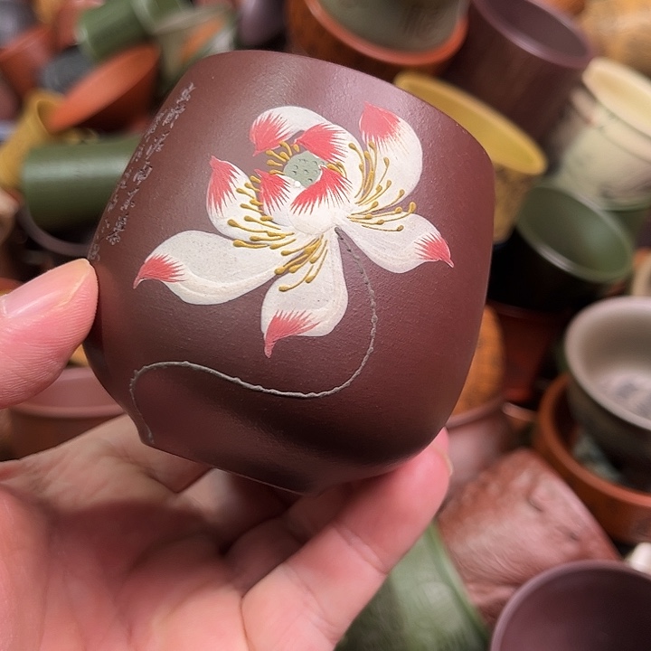 紫砂茶杯全手工紫砂主人杯