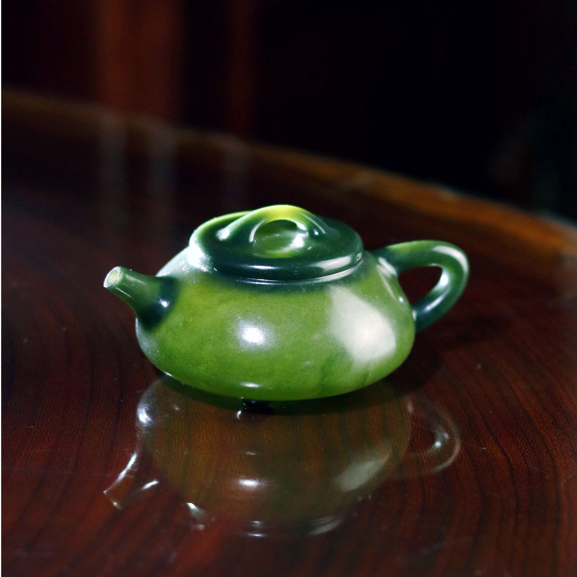 石瓢壶丨和田玉青玉 蒋宏利和田玉茶壶 主人杯工厂直供 1-235