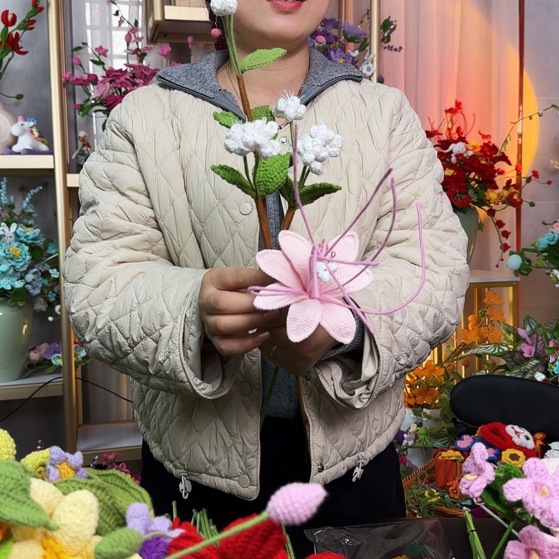 手工钩织设计花束