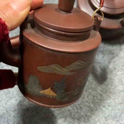 蔓***茶壶紫砂陶瓷摆件爱好者摆件