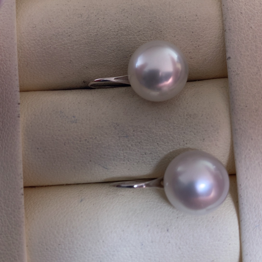 海水珍珠耳饰18K金镶嵌