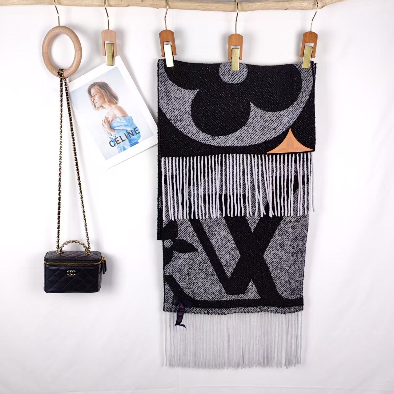 99新 LouisVuitton/路易威登 海囤J/LV围巾/212*44/yk150623