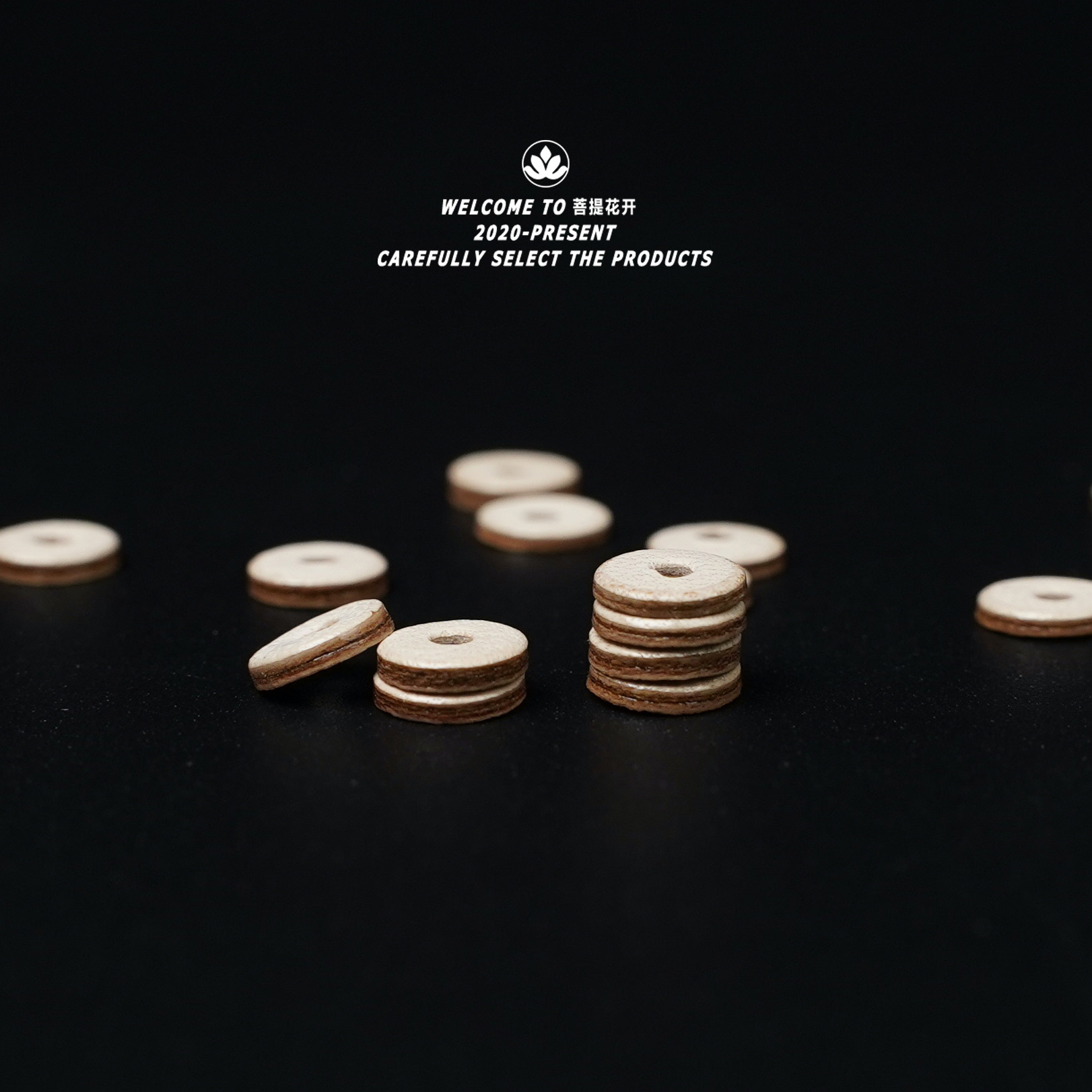 【双面牛皮垫】6mm左右牛皮隔片DIY文玩配件  20片一包