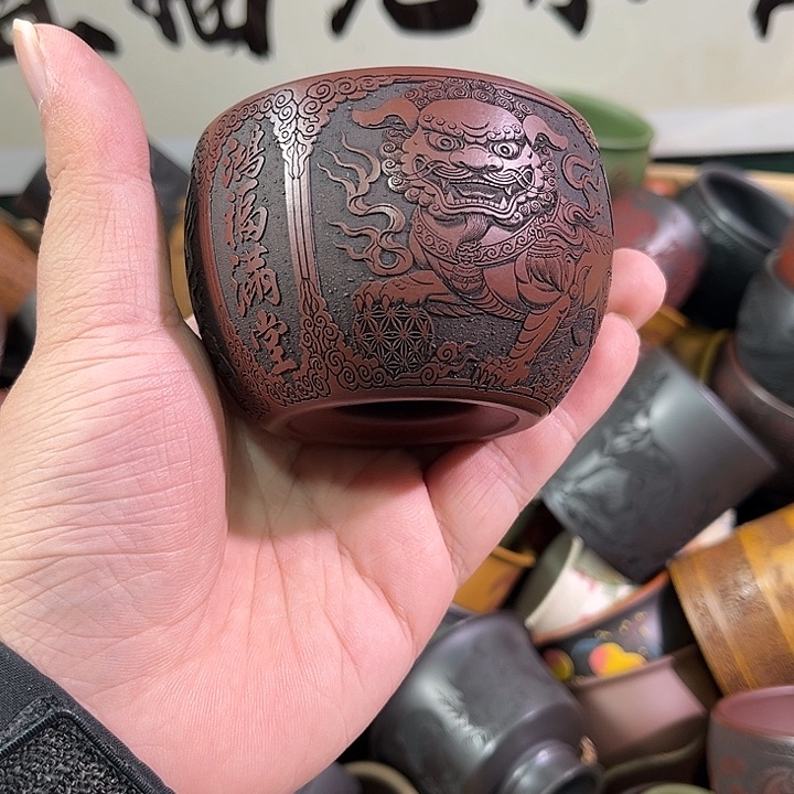 茶杯紫砂全手工紫砂主人杯