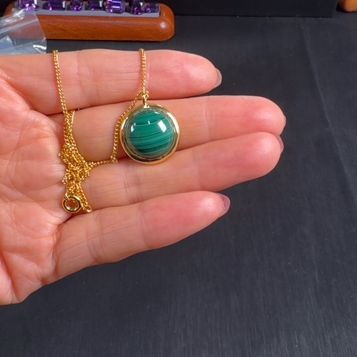 【闪购商品】孔雀石颈饰合金31yyyyyuyuy