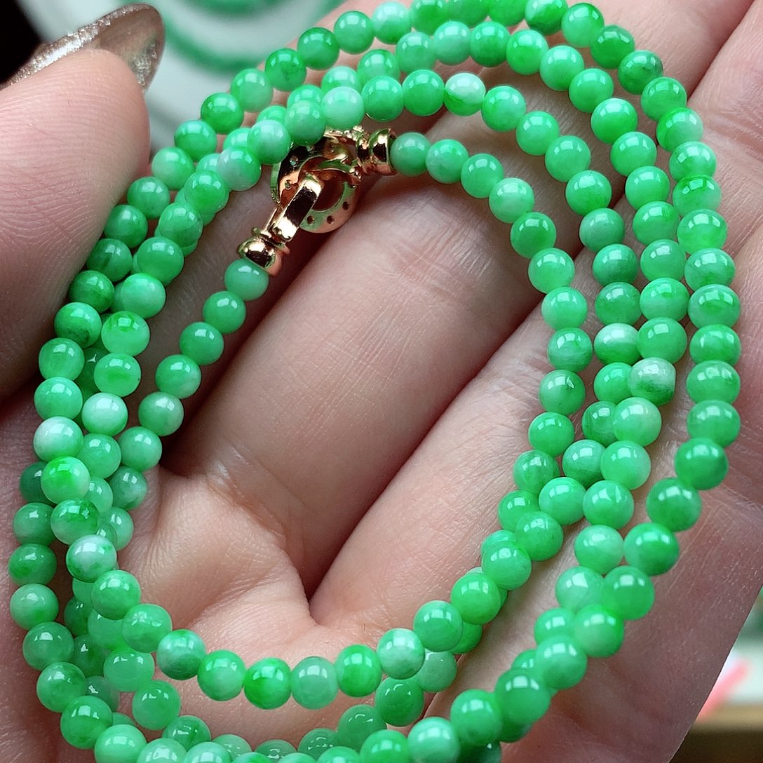 翡翠未镶嵌毛衣链