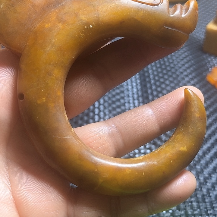 白玉菩提把件摆件