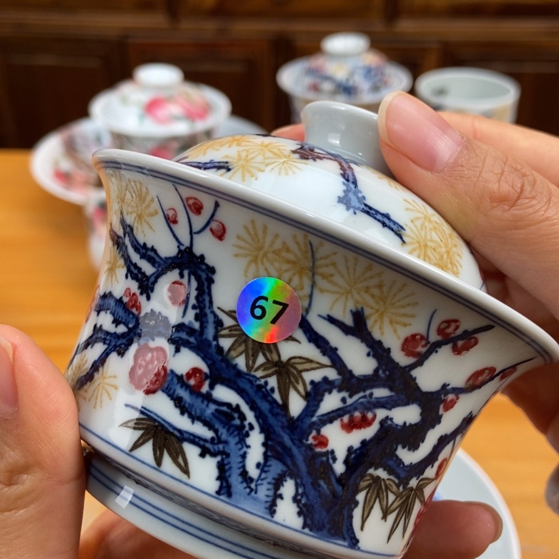 手绘现代茶具非古董