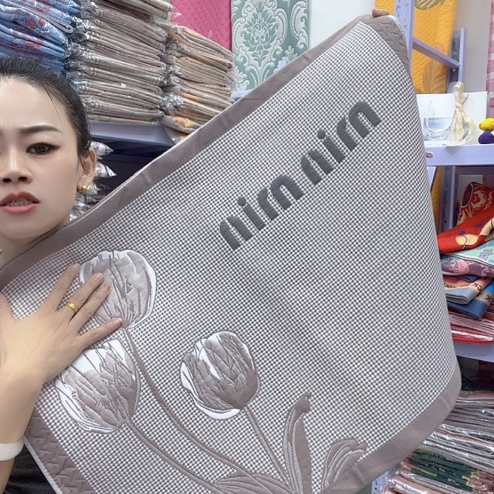 棉咖色郁金香纯棉