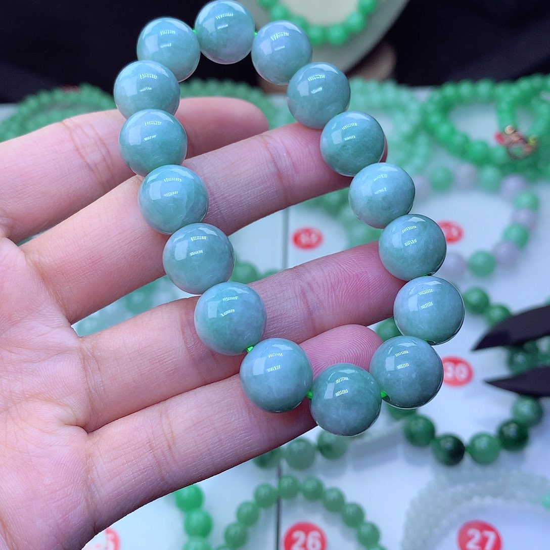 翡翠毛衣链未镶嵌