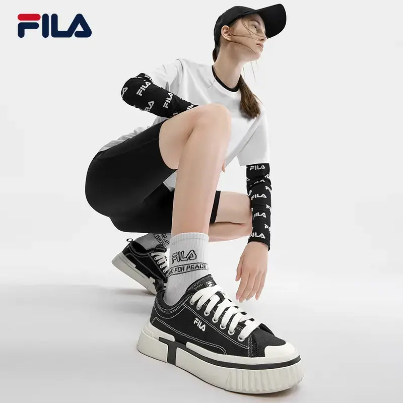 FILA斐乐女鞋断层鞋夏季百搭舒适运动低帮板鞋F12W532398A