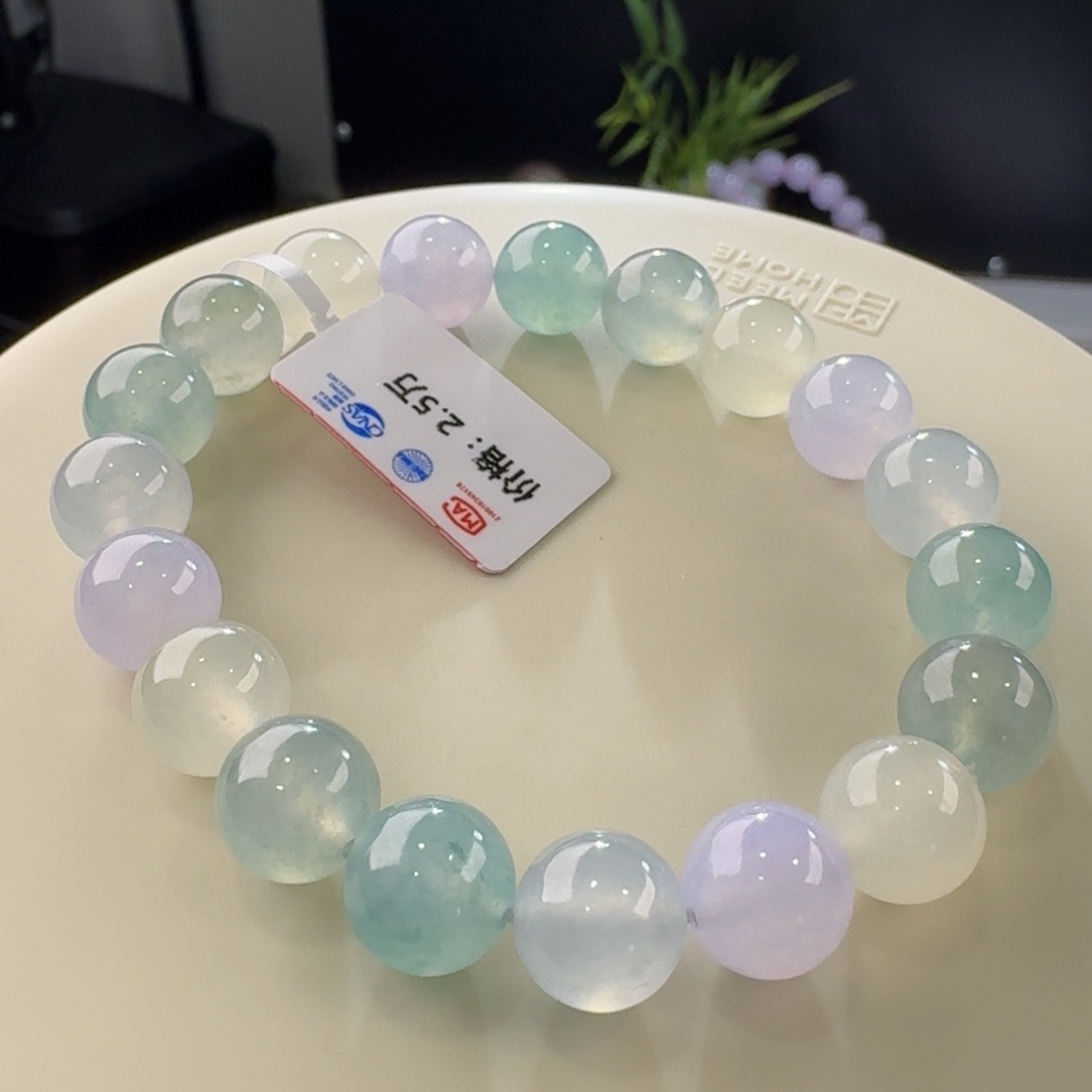 翡翠手链未镶嵌马卡龙单圈卡10