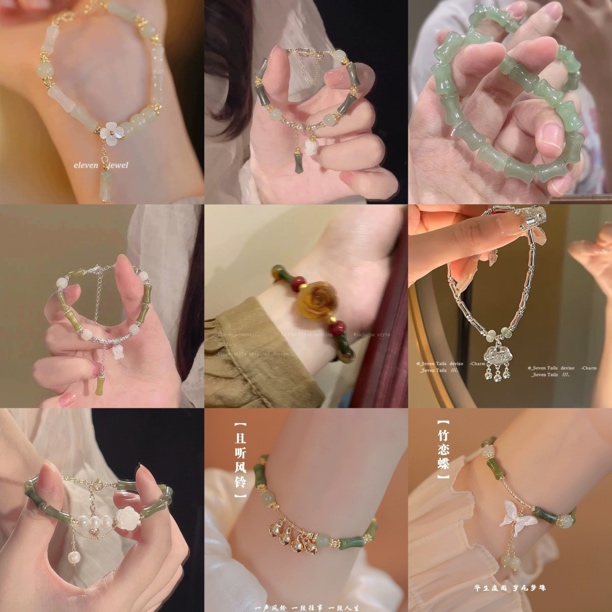 非金属玻璃手链 【手串/耳饰/戒指对对碰】多巴胺高级感女款手串