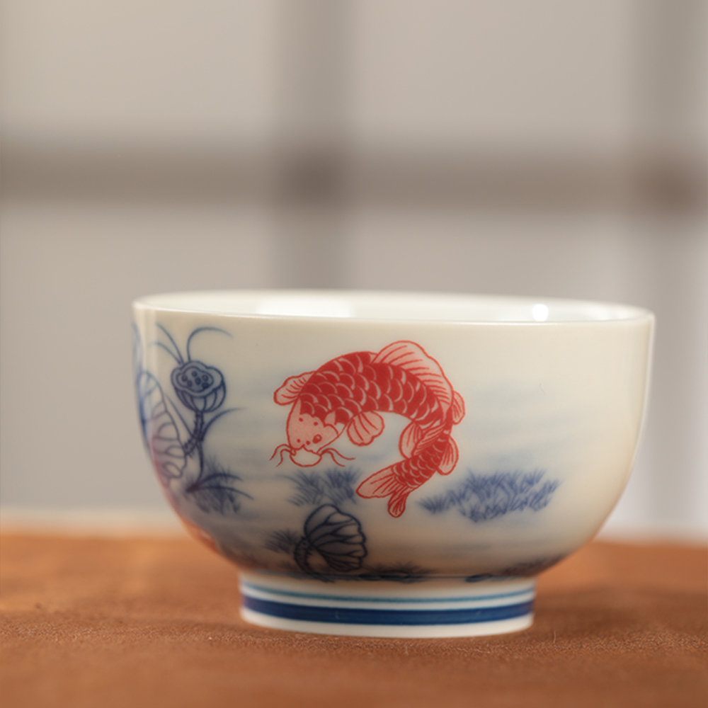 【小佳】冰逸荷花鱼单杯