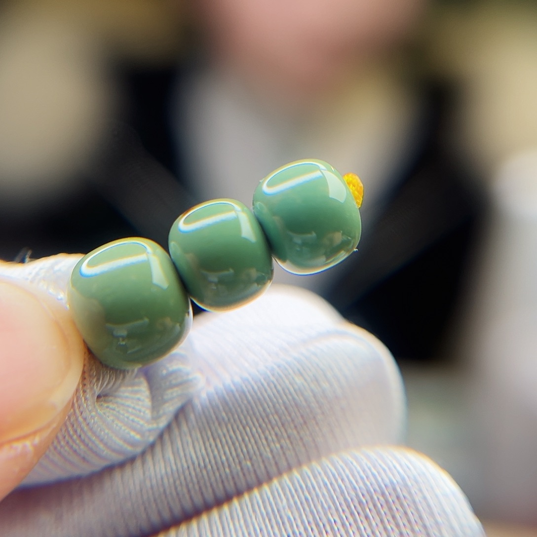 绿松石珠宝奇石未镶嵌7.5腰珠