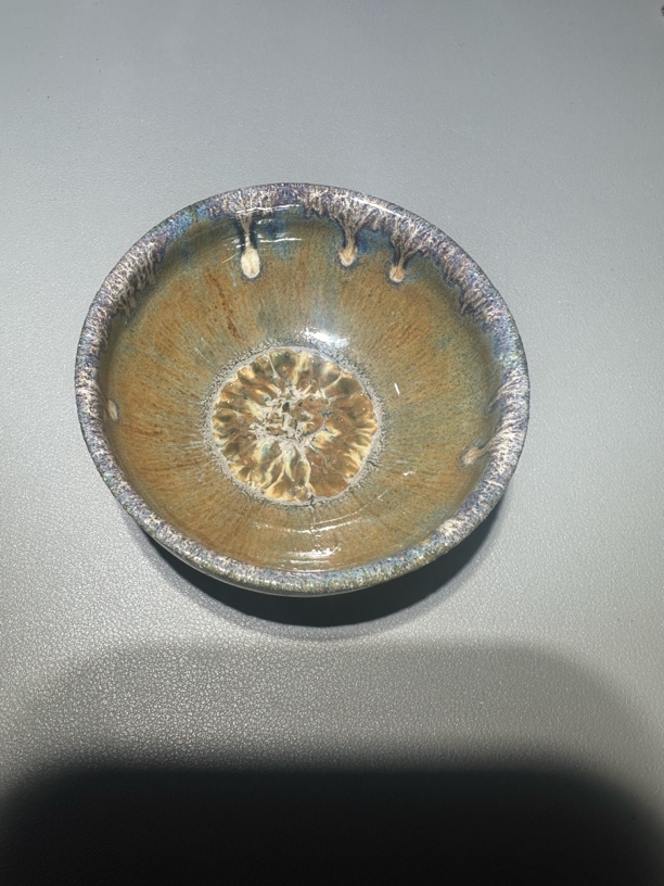 柴窑落灰烧香炉茶盏一只