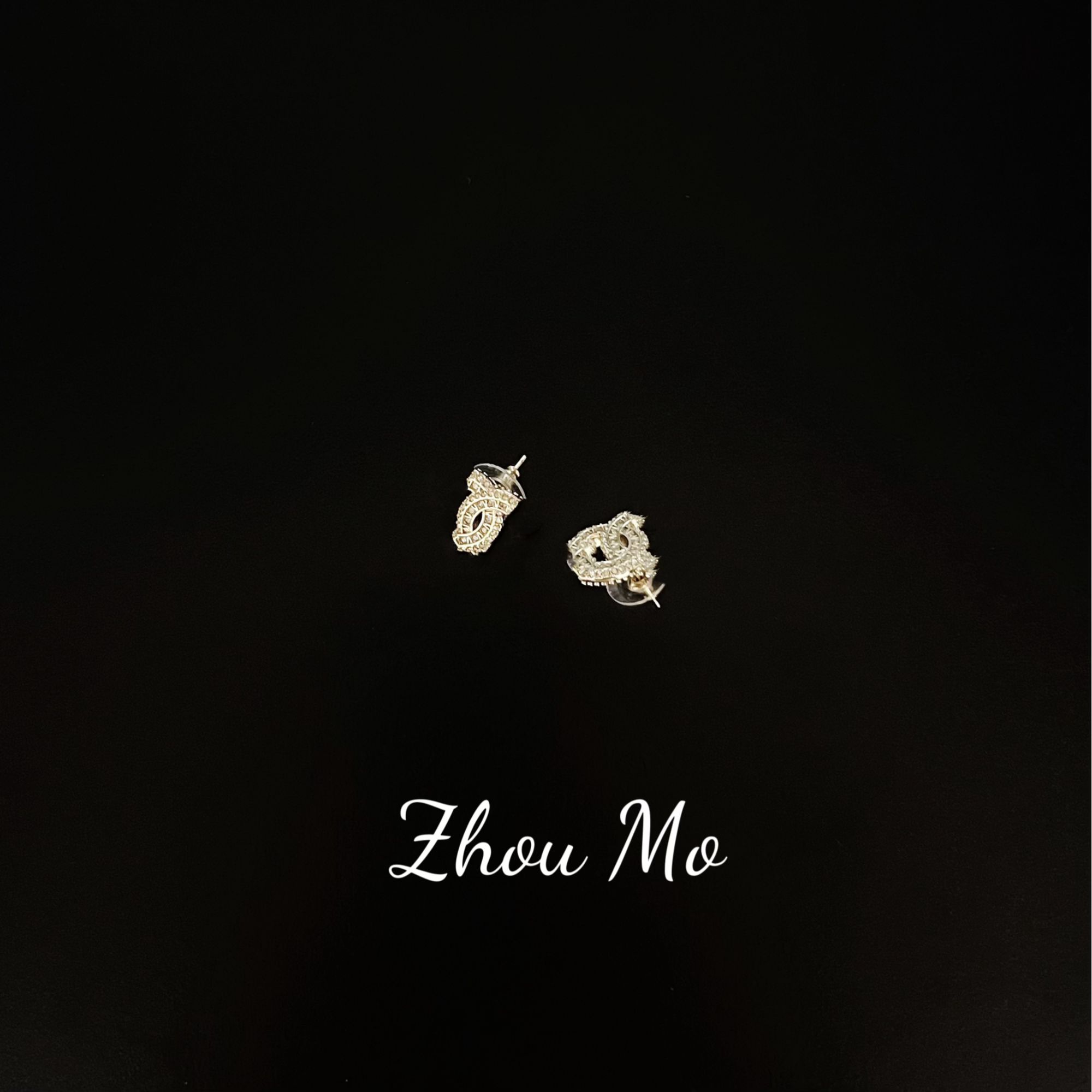 铜合金耳饰 【MOMO】重工镶嵌满钻耳环 B-044