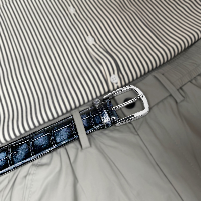 【直播间甄选】尼罗鳄鱼皮男士腰带皮带手擦色高质感绅装真皮皮带