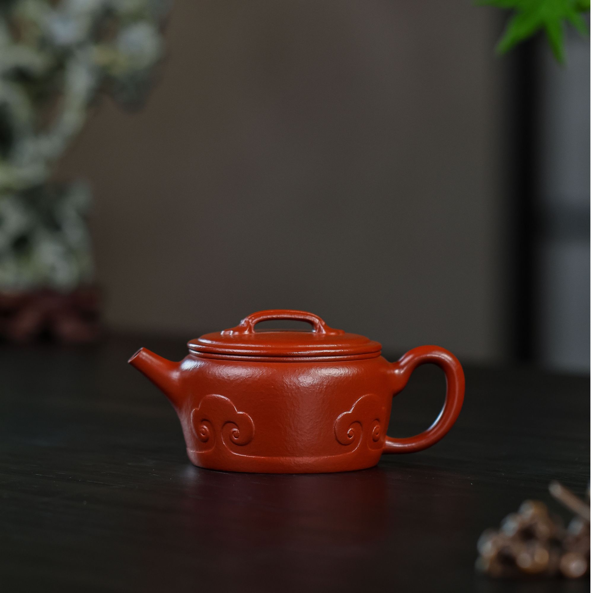 汪汪茶器 如意汉瓦 大红袍 180cc 侯峰手制紫砂壶