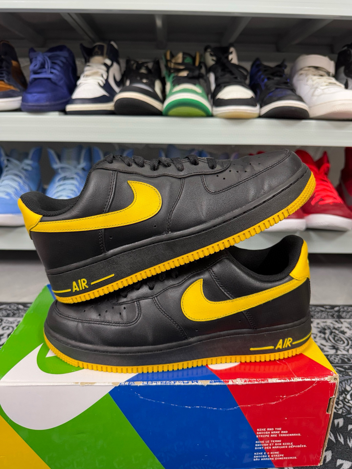 90新 maje 41码/af1黑黄休闲鞋/二手正品