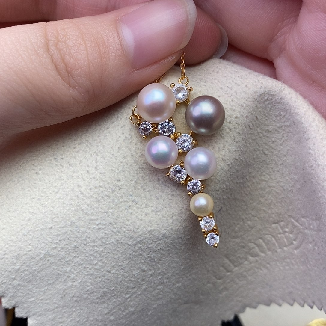 海水珍珠颈饰银S925镶嵌