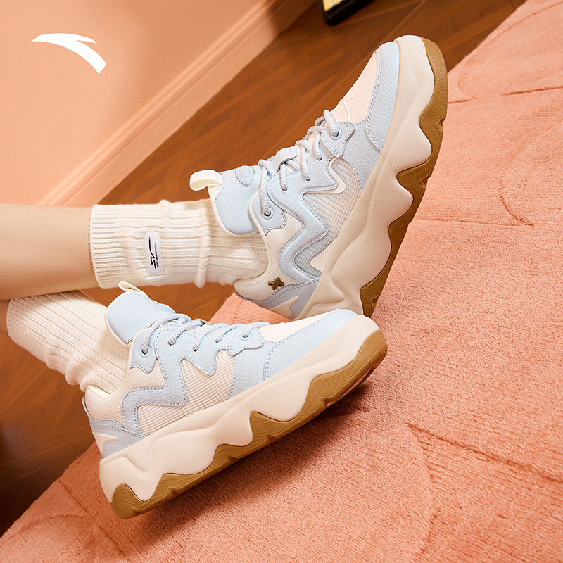 【软底不累脚】安踏冰淇淋厚底增高运动鞋休闲鞋时尚百搭潮流女板鞋