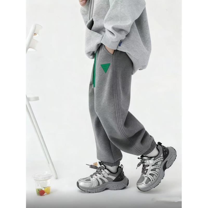 200974童装男童卫裤2025冬宝宝韩版潮酷洋气休闲加绒加厚男童卫裤