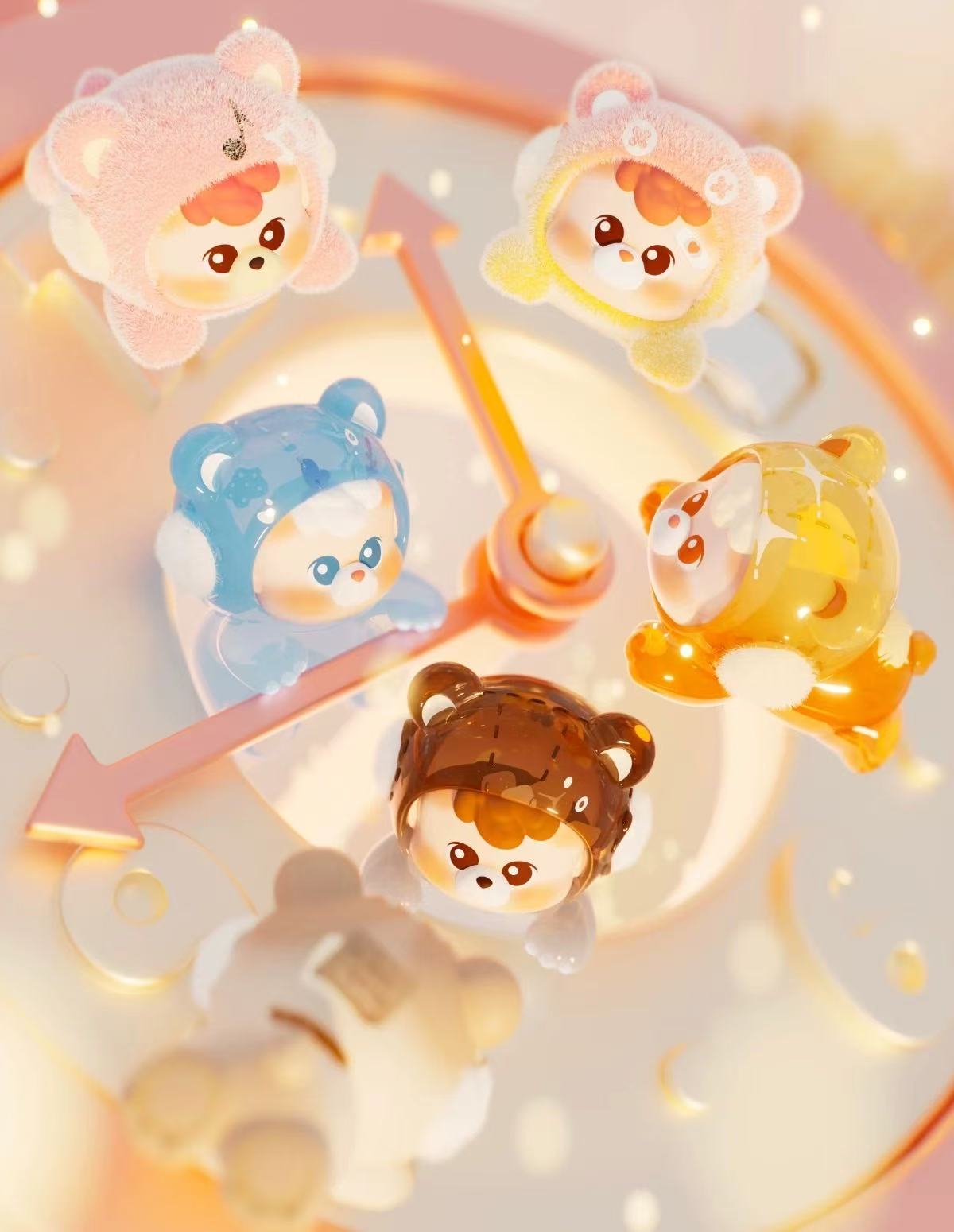【拆盒】diudiu baby24小时贴贴小熊系列潮流玩具盲盒手办