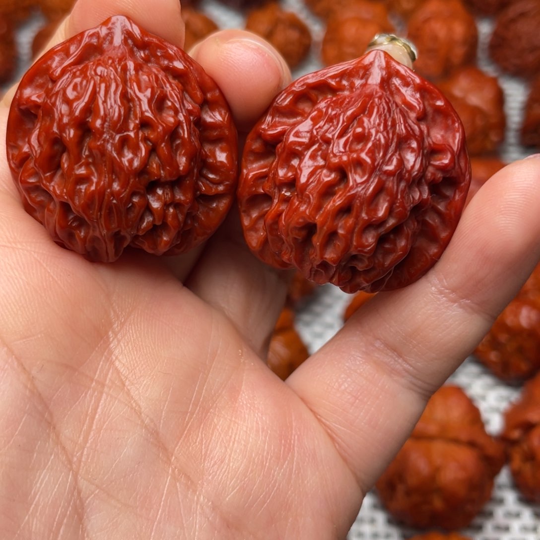 桃核吊坠文玩核桃 手把件 盘山两棱 34