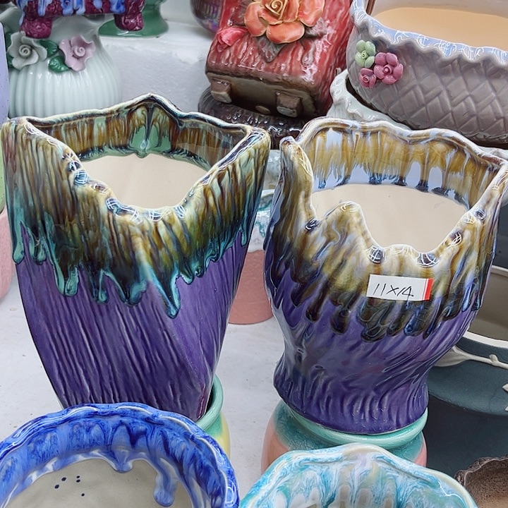 多肉绿植陶瓷花盆9.9包邮，有孔