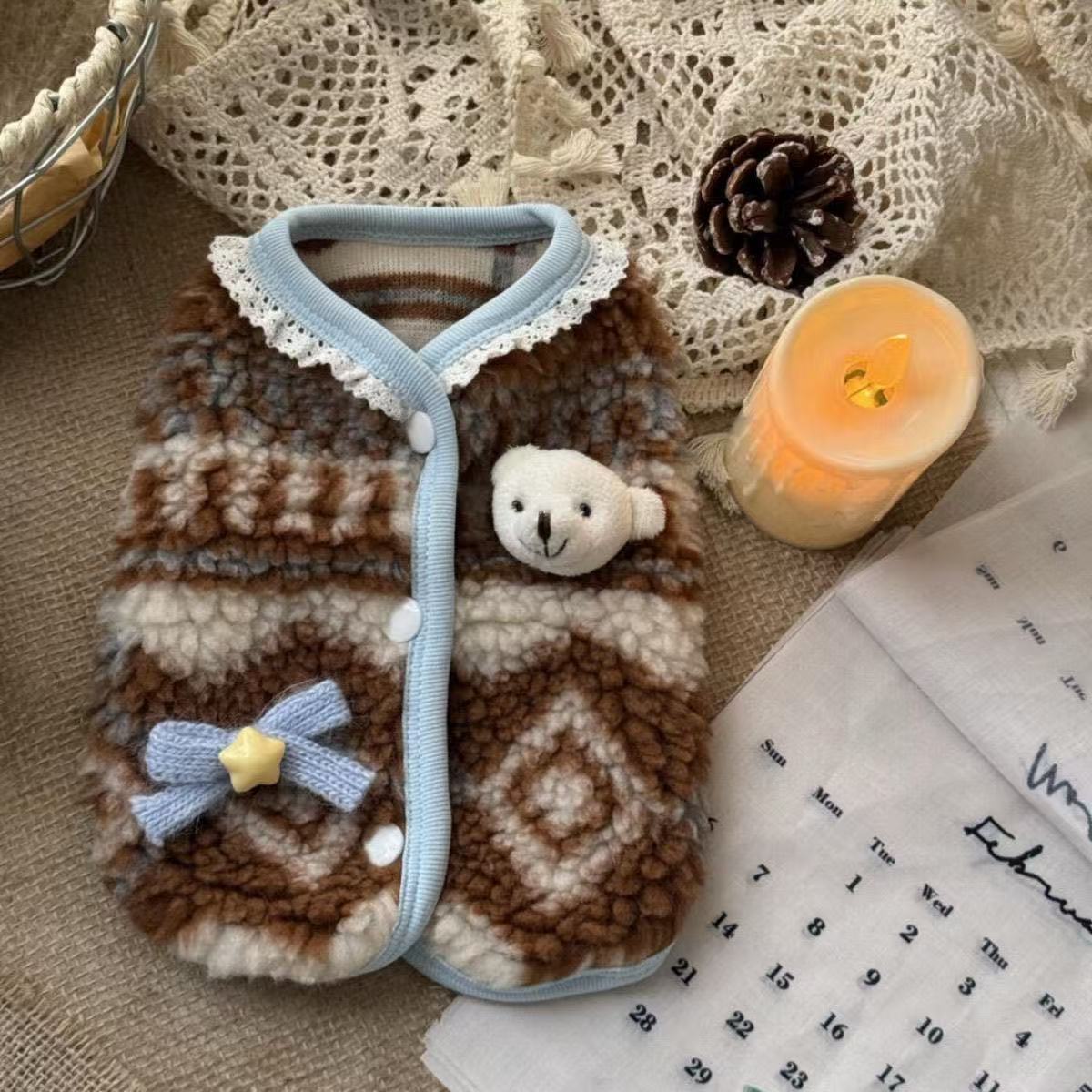 秋冬狗狗保暖棉服宠物马甲可爱雪纳瑞泰迪背心猫咪衣服狗狗马甲