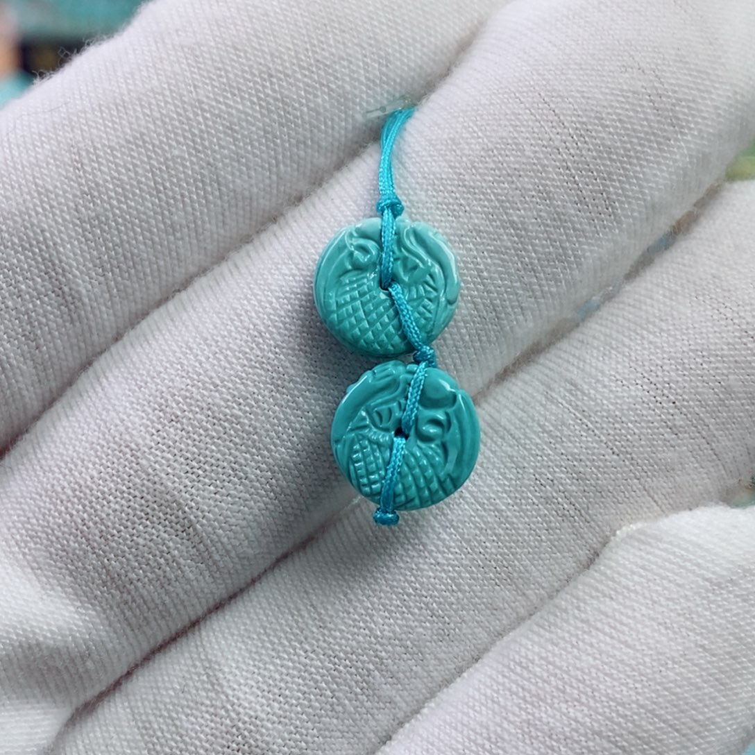 绿松石未镶嵌珠宝奇石9.7mm