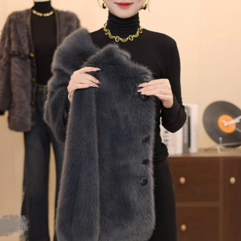 2025设计师加厚冬季保暖防风短外套百搭女款时尚秋冬25108