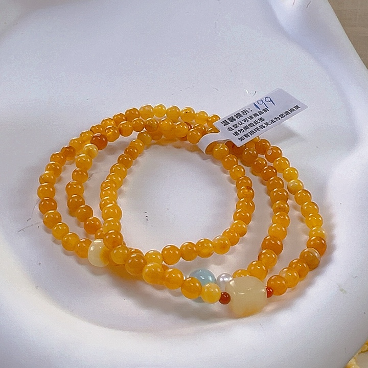 蜜蜡手链未镶嵌微瑕