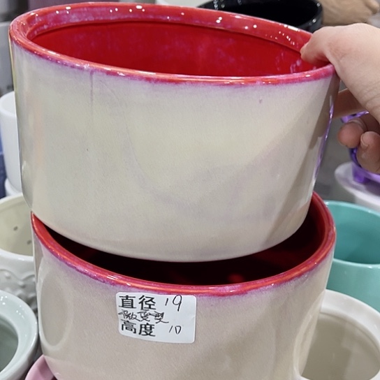 多肉绿植陶瓷花盆9.9包邮，有孔