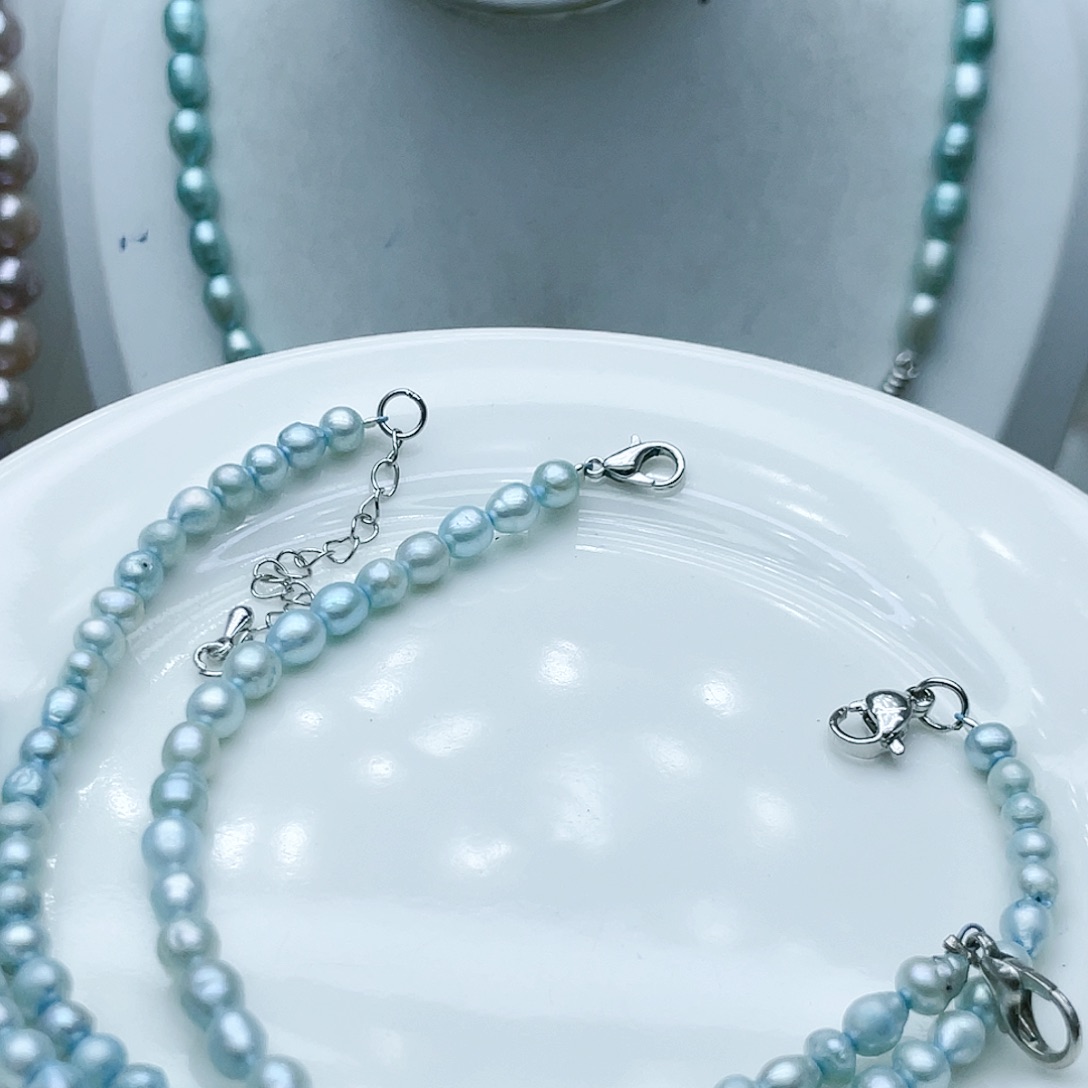 淡水珍珠颈饰钛钢