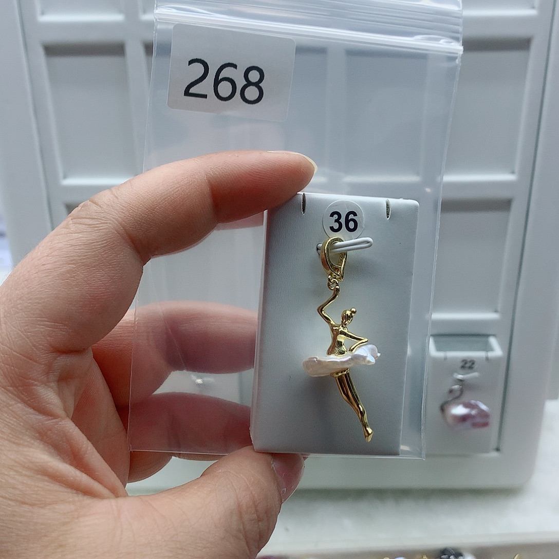 吊坠(不含链)淡水珍珠合金