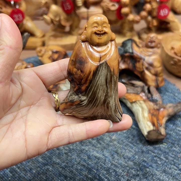 柏木太行崖柏手把摆件