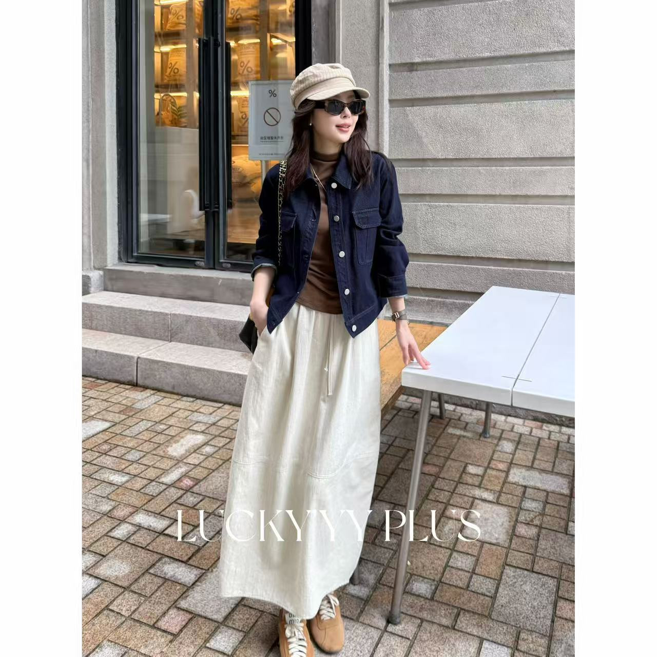 LUCKYYY 高定精梳长绒棉挺括感风牛仔夹克外套 B2086