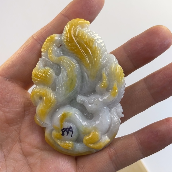 翡翠吊坠(赠链)未镶嵌代编织