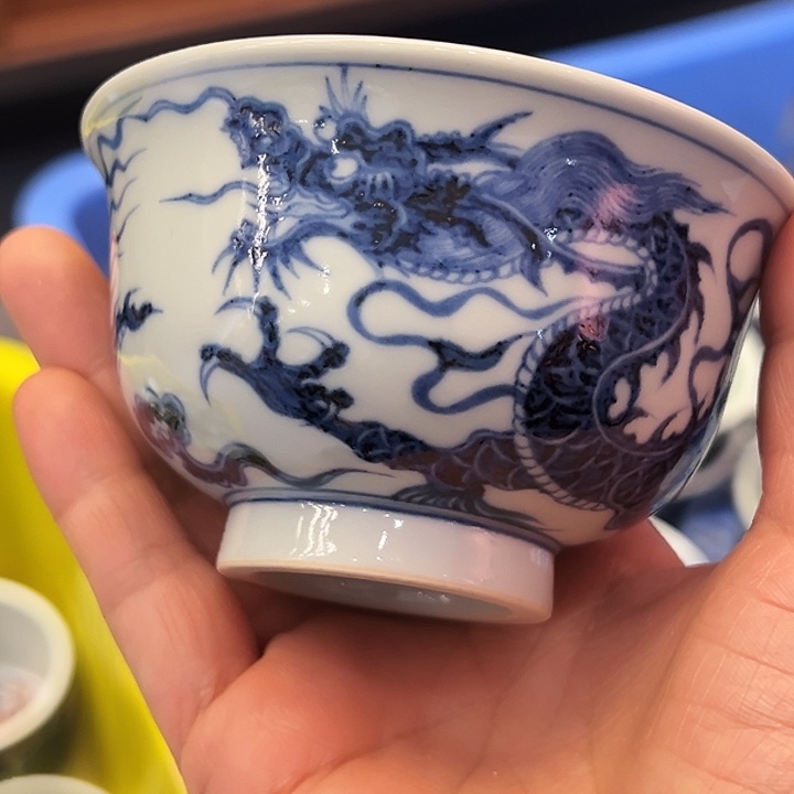 元青拙手仿元青花杯杯