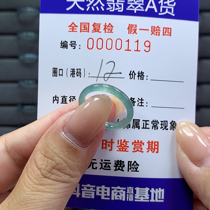 翡翠戒指未镶嵌       119