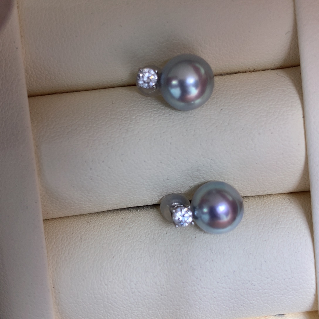 海水珍珠耳饰18K金镶嵌