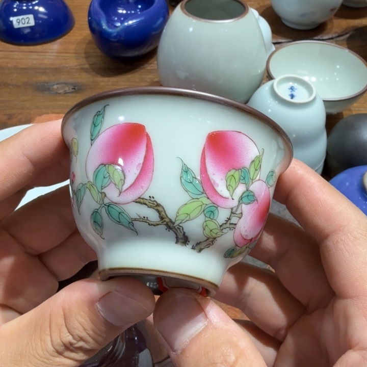 汝窑不开片3桃子喜欢的可以拍