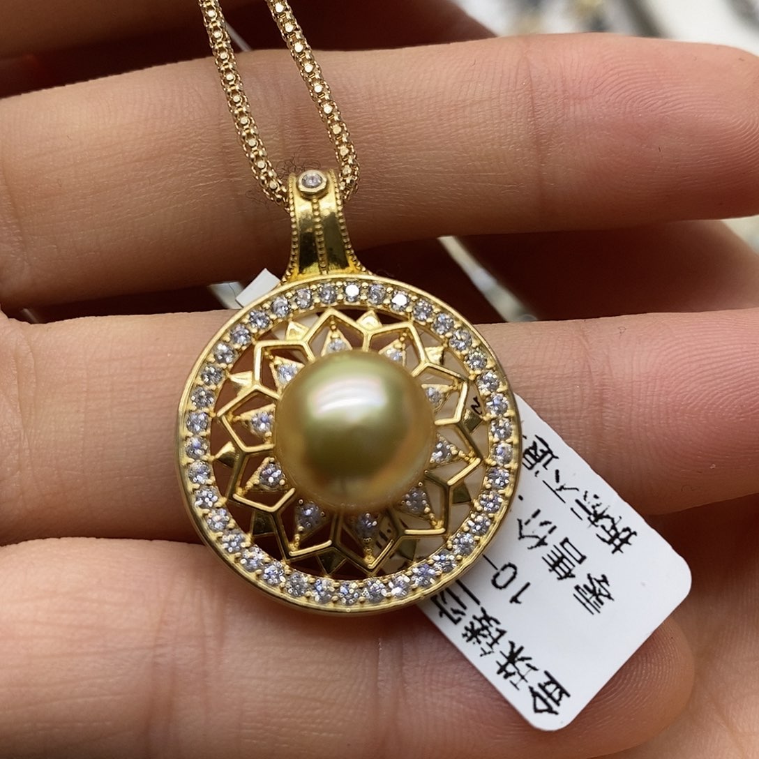 银S925镶嵌海水珍珠吊坠(不含链)@@D0072