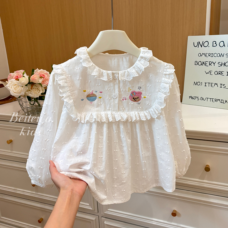 新款秋装宝宝韩版休闲时尚洋气童装女童秋装女童女童衬衫长袖衬衣