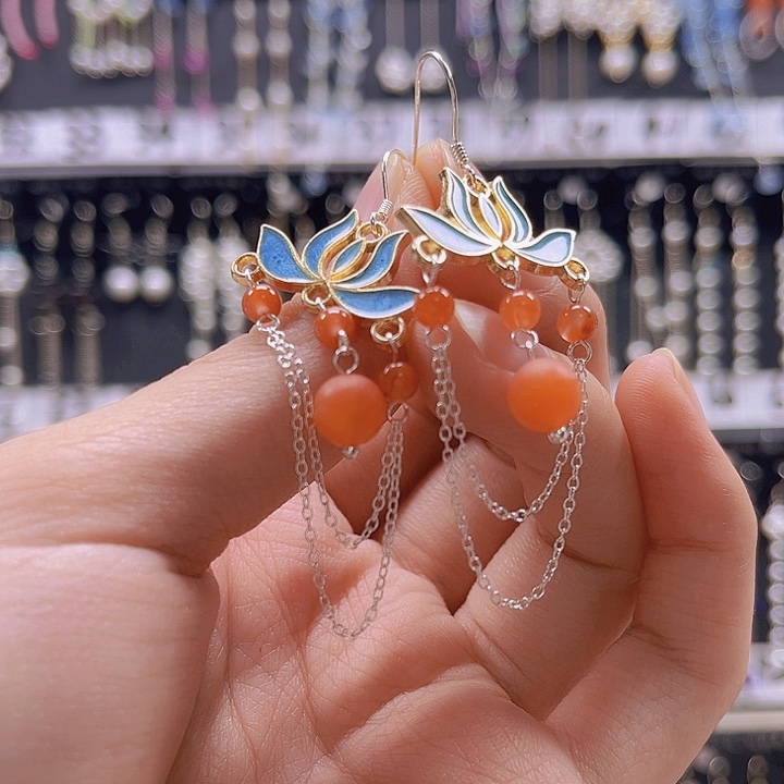 银S925镶嵌淡水珍珠耳饰