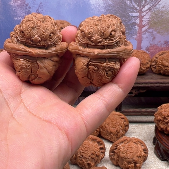 核桃把件蛤蟆头金蟾龙蟾